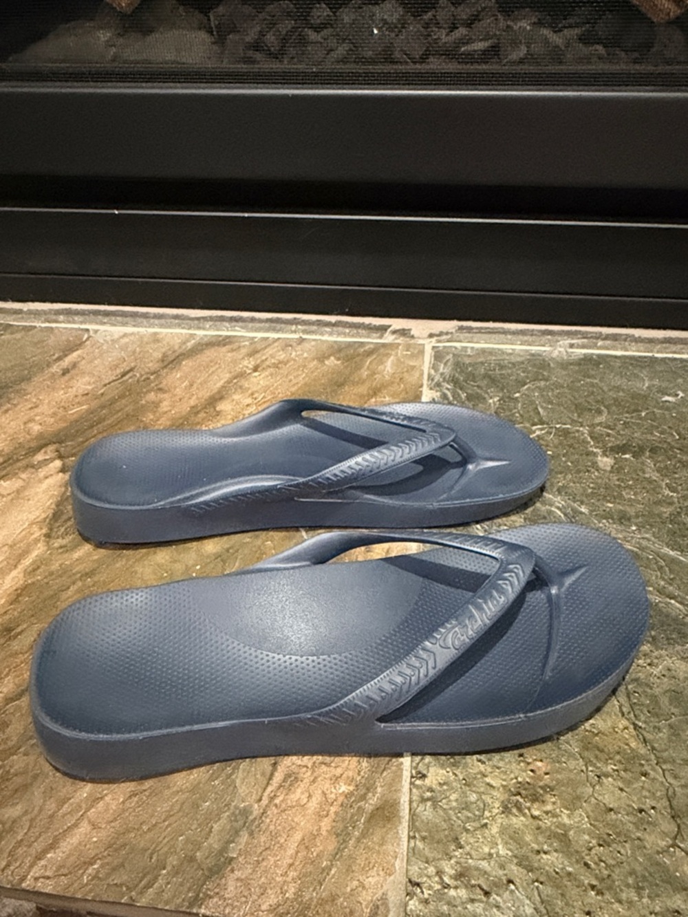 Women's Navy Blue Archies Comfort Foam Flip Flops